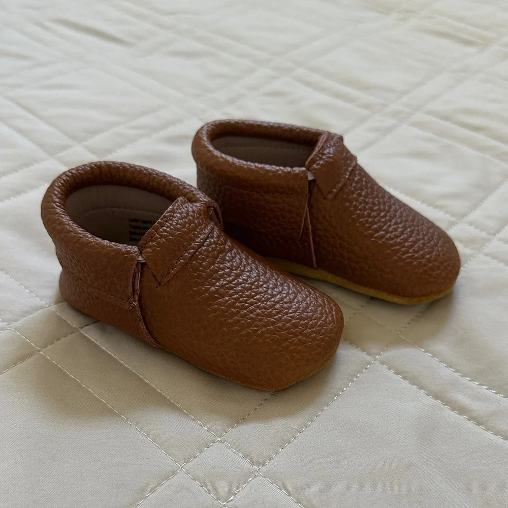 Monkey Feet Classic Brown Baby Mocs 6-12 M